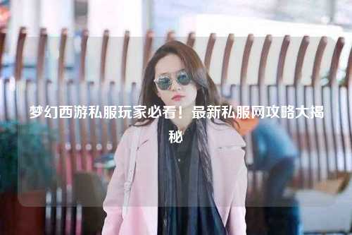 夢幻西游私服玩家必看！最新私服網攻略大揭秘
